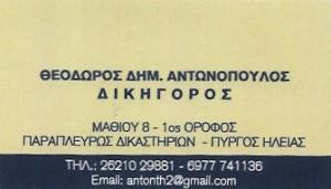 Αντωνόπουλους Θεόδωρος